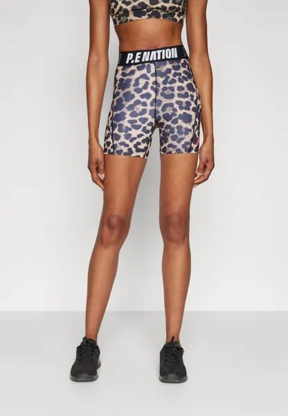 Леггинсы DOWNFORCE BIKE SHORT P.E Nation, цвет leopard