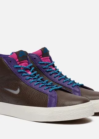 Кроссовки Nike SB Zoom Blazer Mid Premium, цвет коричневый, размер 41 EU