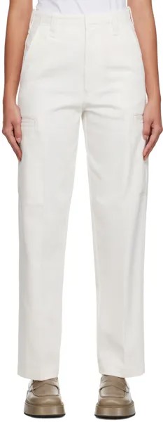 AMI Alexandre Mattiussi Белые брюки с прорезными карманами