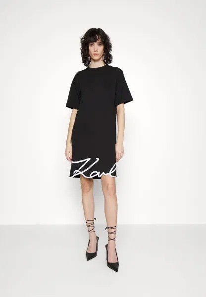 Платье из джерси KARL LAGERFELD, черный