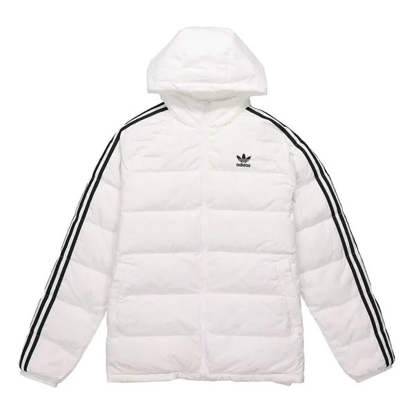 Пуховик adidas Revsbl Jacket Casual Sports hooded down Jacket White, белый