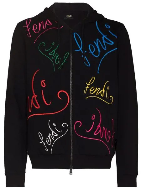 Fendi куртка на молнии с логотипом из коллаборации с Noel Fielding