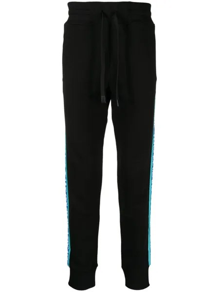 Versace Jeans Couture спортивные брюки кроя слим с логотипом, черный