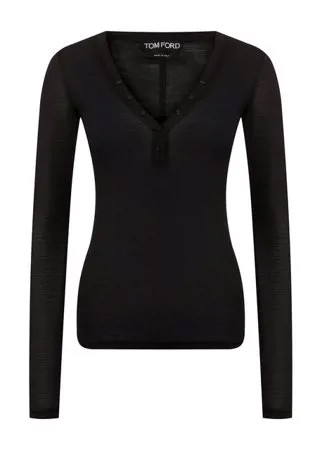 Лонгслив из смеси шелка и шерсти Tom Ford