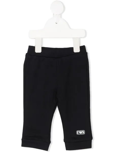 Emporio Armani Kids спортивные брюки с нашивкой-логотипом