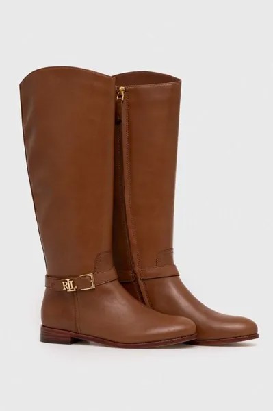 Кожаные ботинки Brooke Tall Lauren Ralph Lauren, коричневый