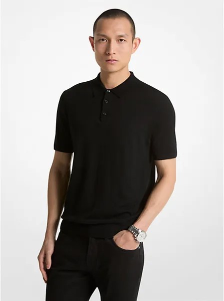 Футболка-поло Michael Kors Merino Wool, черный