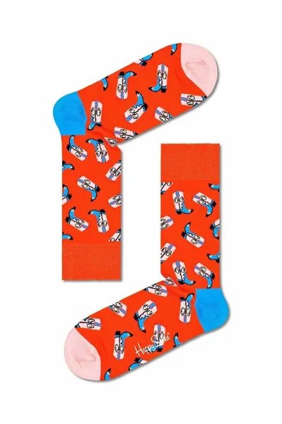 Носки в ковбойских сапогах Happy Socks, оранжевый