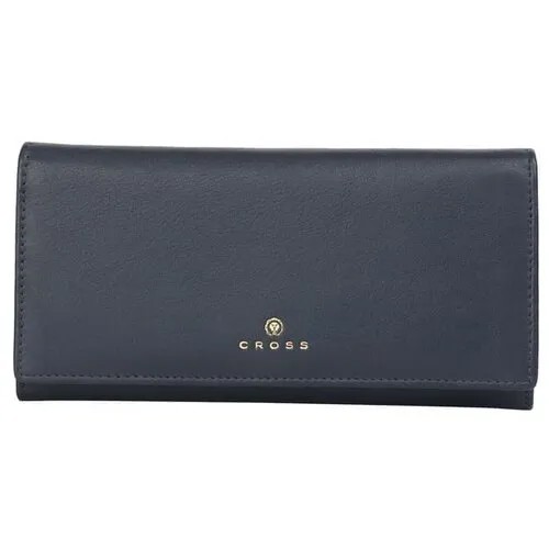 Кошелёк Cross Monaco Navy, кожа наппа, гладкая, цвет тёмно-синий, 20 x 11 x 2,5 см