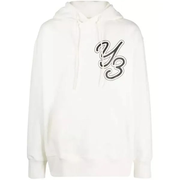 Футболка logo-print organic cotton hoodie Y-3, белый