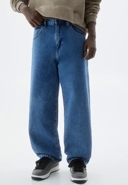 Джинсы Baggy PULL&BEAR, синий деним