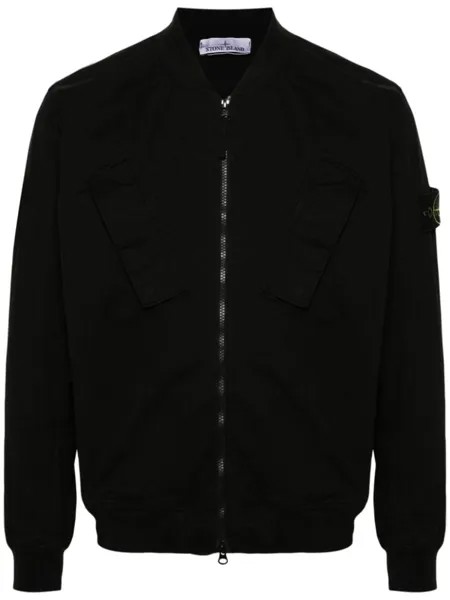 Stone Island бомбер с нашивкой Compass, черный