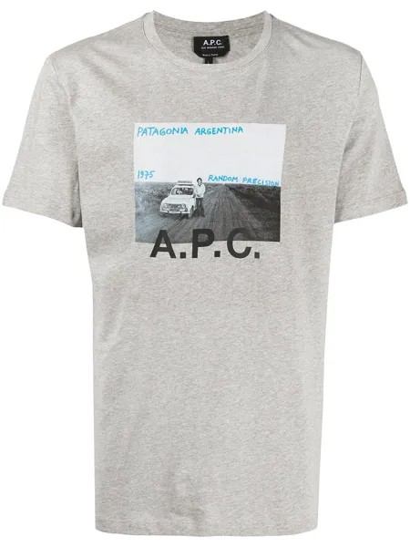 A.P.C. футболка Lucien с фотопринтом