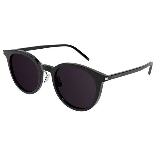Солнцезащитные очки Saint Laurent, круглые, с защитой от УФ, черный