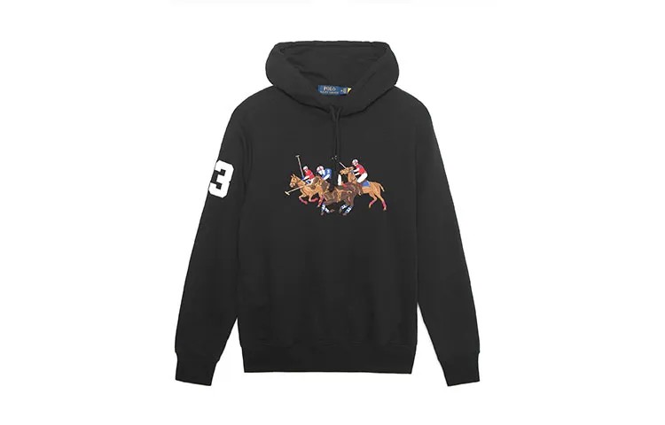 Толстовка с нашивкой «Три пони» Polo Ralph Lauren, черный