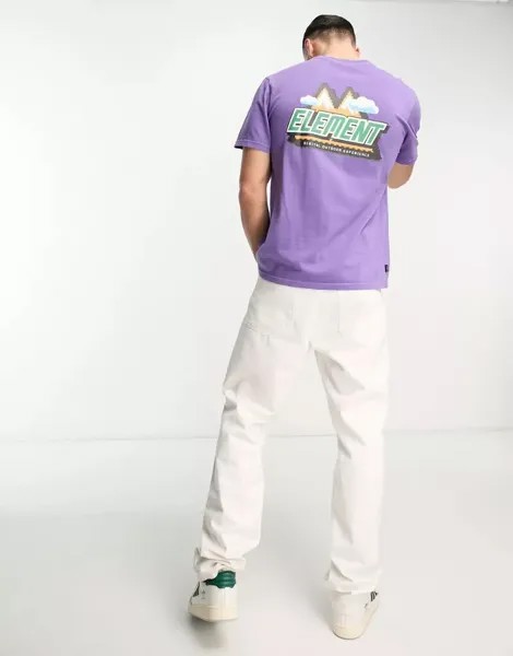 Фиолетовая футболка с логотипом на спине Element Digital Outdoor