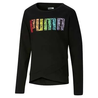 Футболка Puma с длинным рукавом с круглым вырезом, модная футболка для молодых девушек, размер S, спортивная повседневная футболка