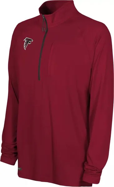 Красный мужской пуловер с воротником-стойкой и молнией в четверть Nfl Combine Joint Atlanta Falcons