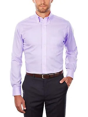 LAUREN RALPH LAUREN Мужская фиолетовая классическая классическая рубашка с воротником без железа L