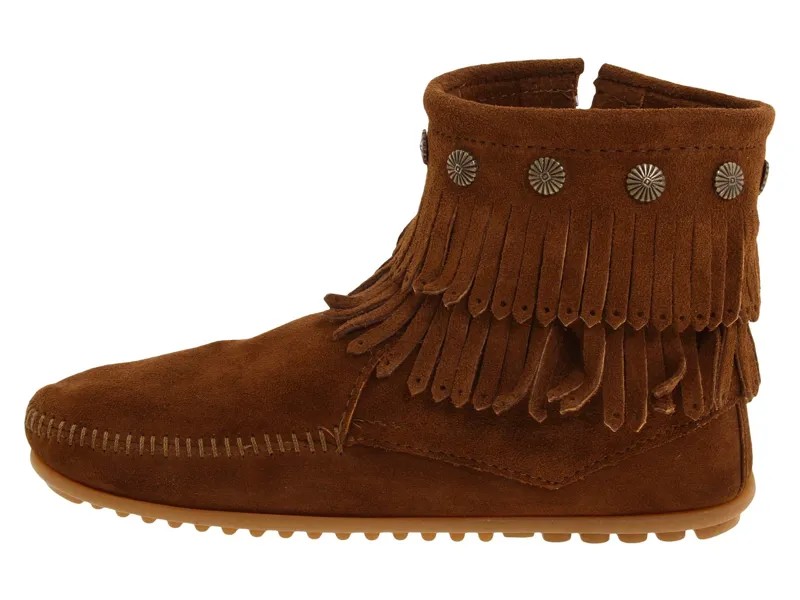 Ботинки Minnetonka Double Fringe Side Zip Boot