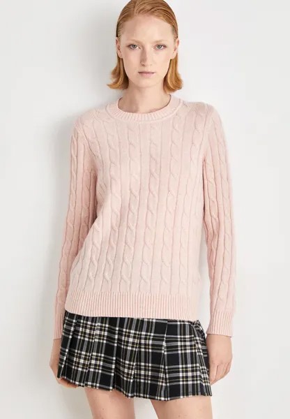 Свитшот GANT CABLE C NECK, цвет faded pink