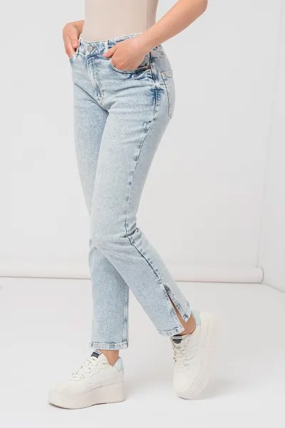 Прямые джинсы Ada с высокой талией Boss, синий