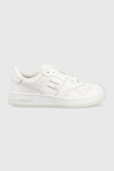 Кожаные кроссовки BASKET CUPSOLE Tommy Jeans, белый