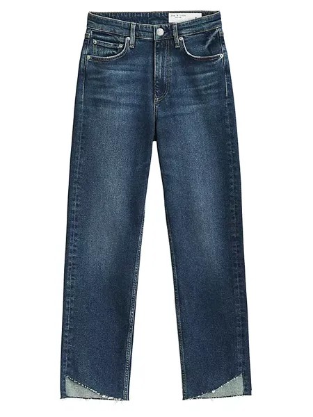 Прямые джинсы со средней посадкой Harlow Rag & Bone, цвет marine