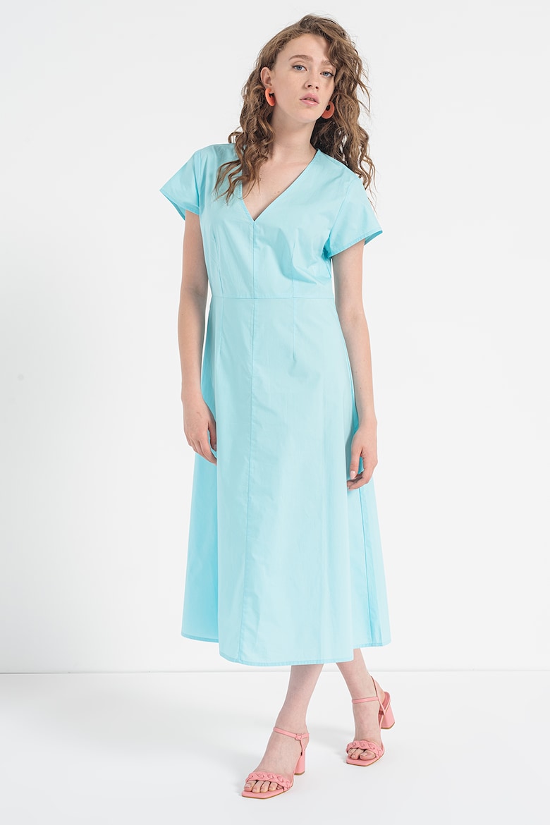 Платье с вырезом и глубоким вырезом United Colors Of Benetton, синий