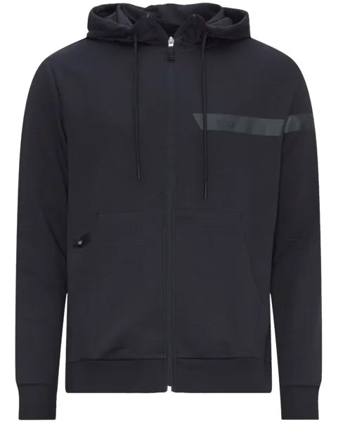 Hugo Boss Мужская темно-синяя хлопковая толстовка с капюшоном на молнии Saggy 1, синий