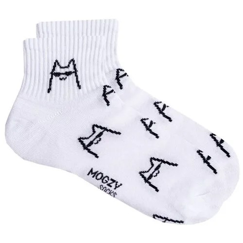 Носки MOGZY, размер 36-41, серый, белый, бежевый