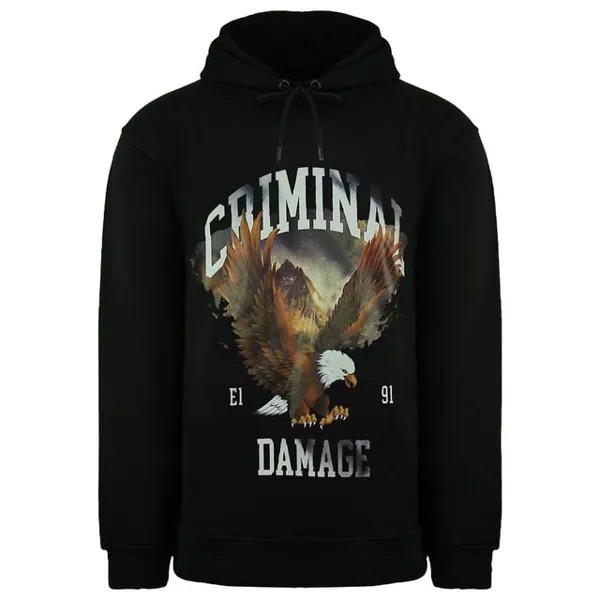 Мужская черная толстовка с капюшоном Crimeal Damage Eagle Criminal Damage, черный