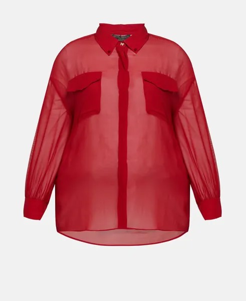 Шелковая блузка Marina Rinaldi, красный