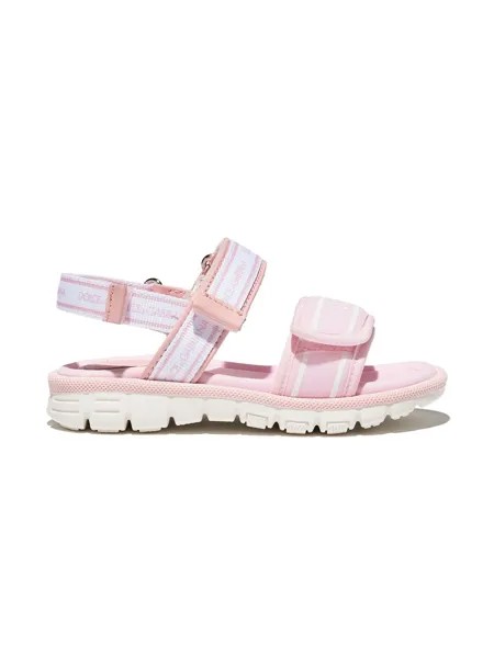 Dolce & Gabbana Kids сандалии на липучках с логотипом