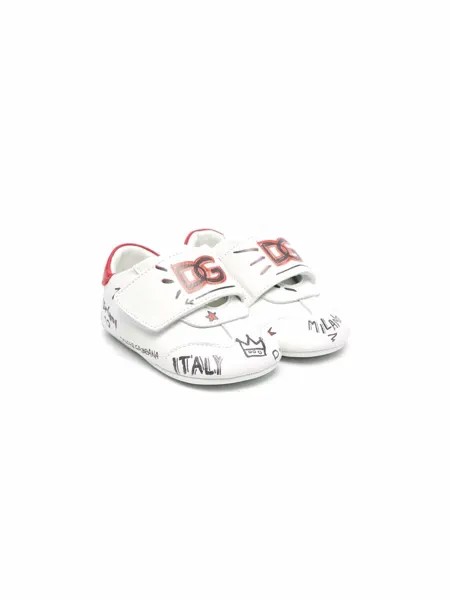 Dolce & Gabbana Kids кеды с принтом граффити
