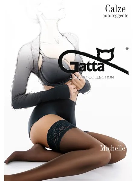 Чулки женские Gatta MICHELLE 01 черные 5-6 (XL)