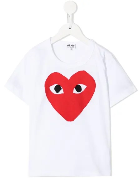 Comme Des Garçons Play Kids футболка с принтом