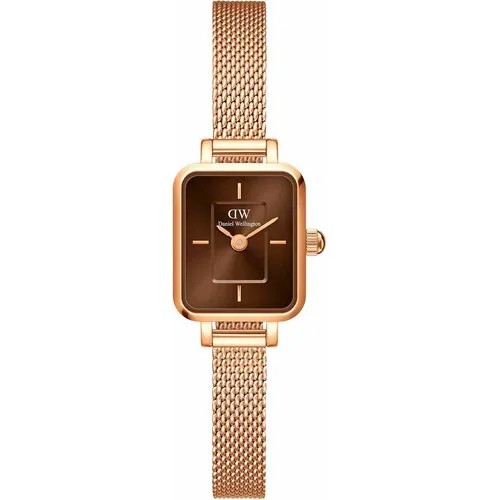 Наручные часы Daniel Wellington Quadro DW00100649, золотой, коричневый