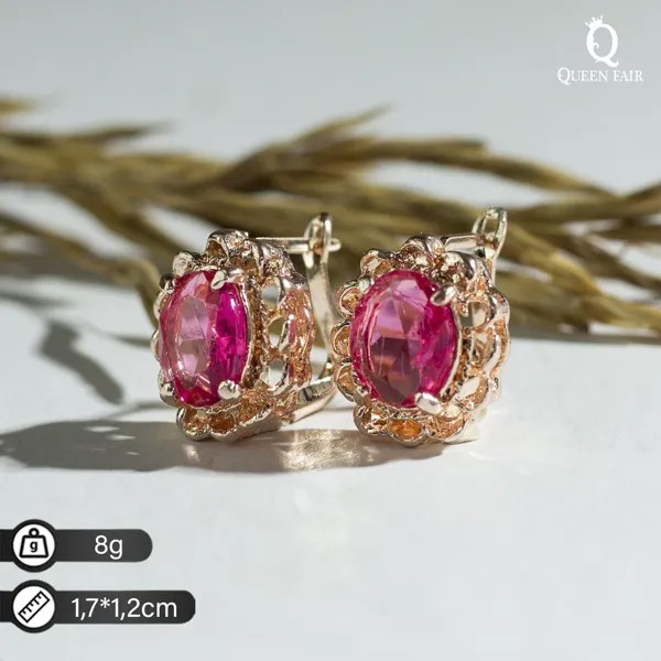 Серьги со стразами