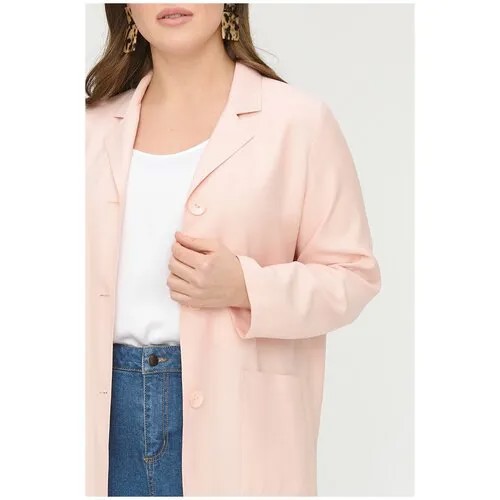 Пиджак SVESTA, удлиненный, силуэт прямой, размер 48, розовый