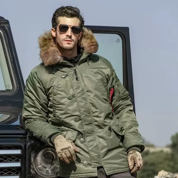 Новинка, зимнее длинное Канадское пальто N3B, военный меховой капюшон, теплый Тренч, камуфляжная тактическая куртка-бомбер, армейская Корейская парка