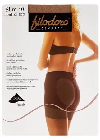 Колготки Filodoro Classic Slim Control Top 40 den, размер 4-L, playa (бежевый)