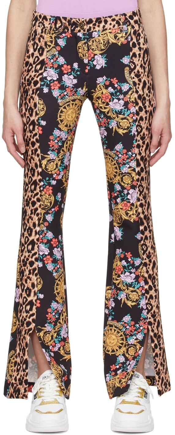 Черные брюки из полиэстера Versace Jeans Couture