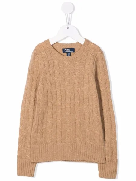 Ralph Lauren Kids джемпер фактурной вязки с круглым вырезом
