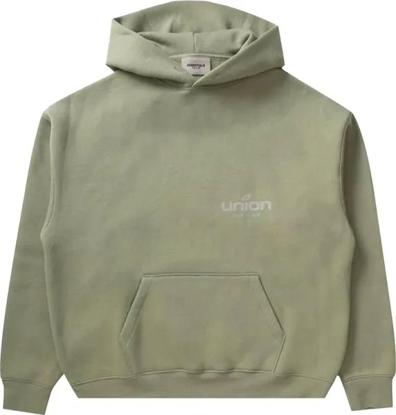 Худи Fear of God Essentials x Union Vintage Hoodie 'Vintage Army', зеленый