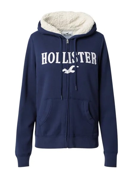 Худи на молнии Hollister TECH CORE, темно-синий