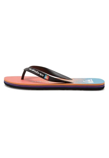 Шлепанцы MOLOKAI ART Quiksilver, цвет black orange