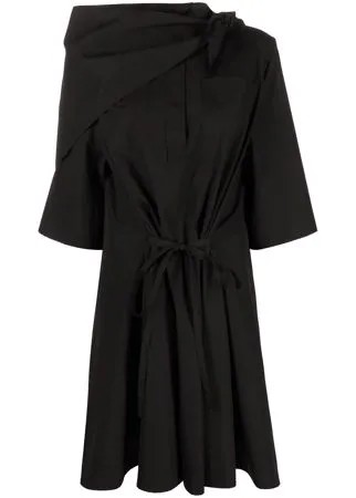 Givenchy платье-рубашка с логотипом и шарфом