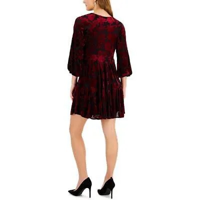 Короткое бархатное мини-платье Taylor для женщин Burnout Petites BHFO 6717