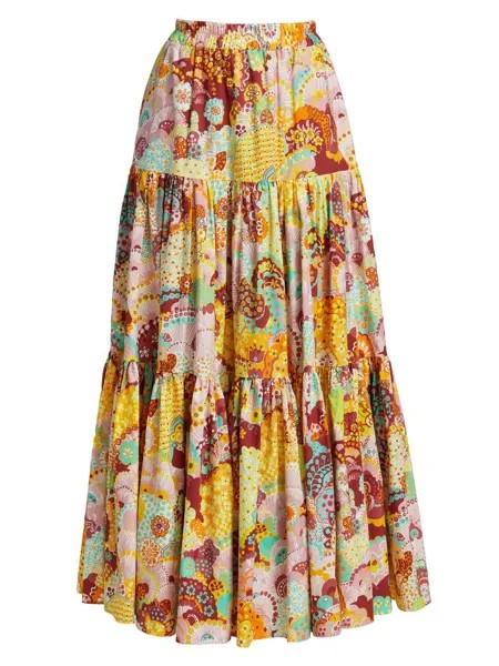 Многоярусная длинная юбка Edition 27 с цветочным принтом La DoubleJ